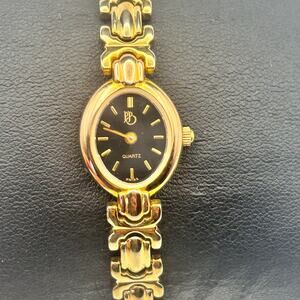 Paul Breguette Women’s Gold Tone Black Dial Quartz Watch 15mm Working